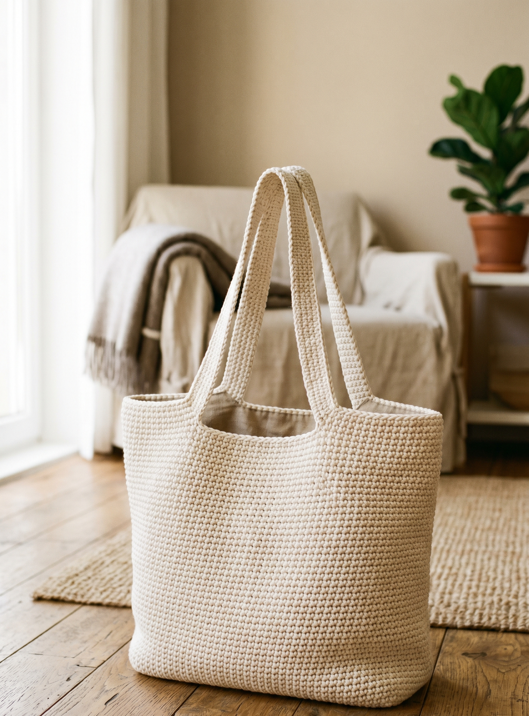 Shopper Tasche häkeln einfache Anleitung für Anfänger